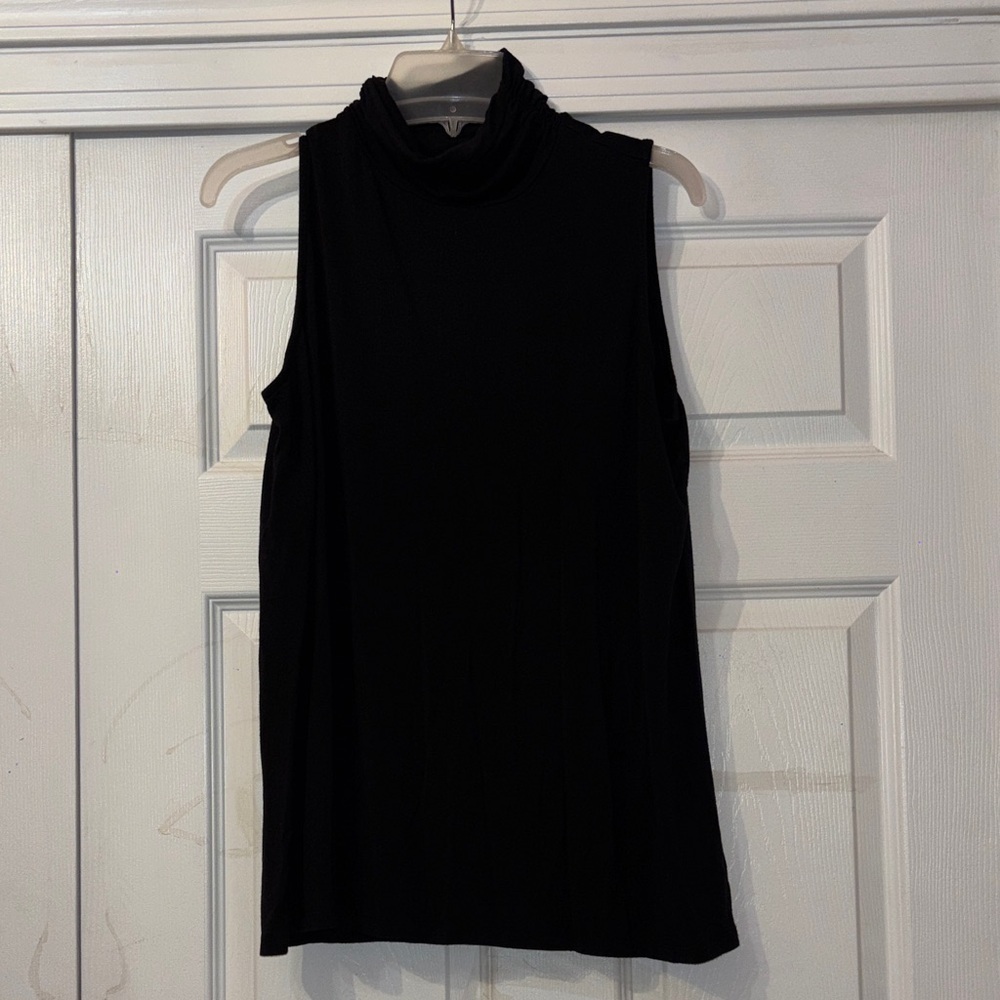 Alfani Black Sleeveless Turtleneck Size 1X
